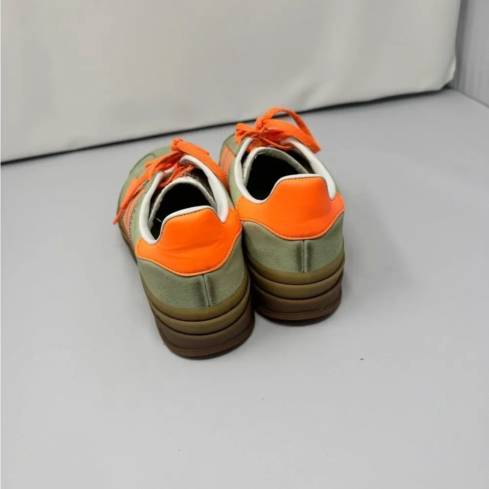 Adidas Originals GAZELLE BOLD IH7495 Sneakers Green Orange Women’s 7.5